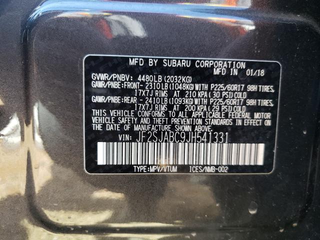 Photo 9 VIN: JF2SJABC9JH541331 - SUBARU FORESTER 2 