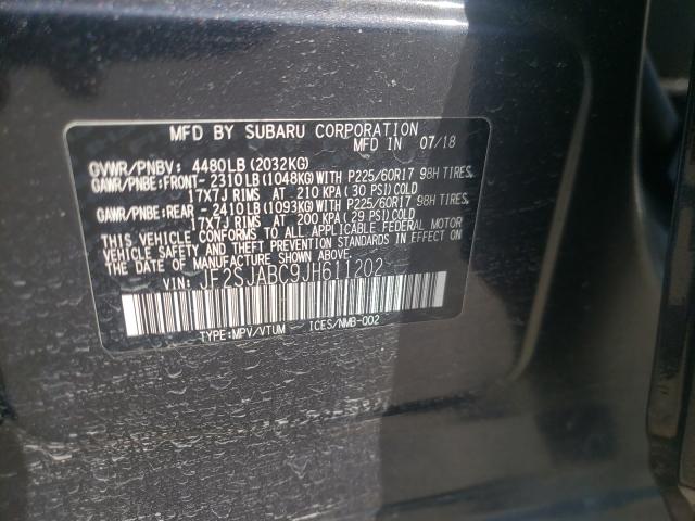 Photo 9 VIN: JF2SJABC9JH611202 - SUBARU FORESTER 