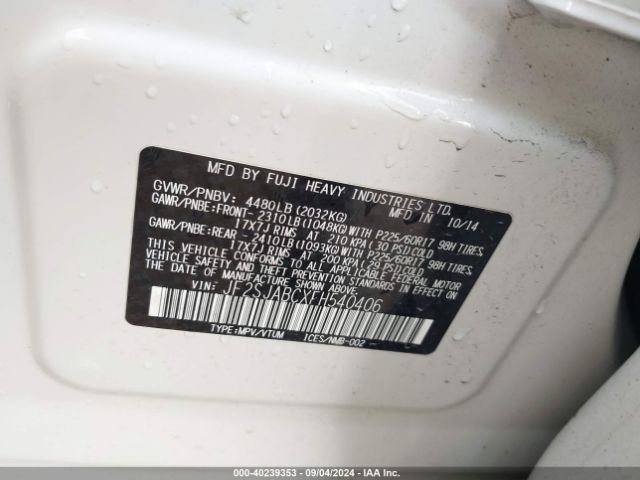 Photo 8 VIN: JF2SJABCXFH540406 - SUBARU FORESTER 