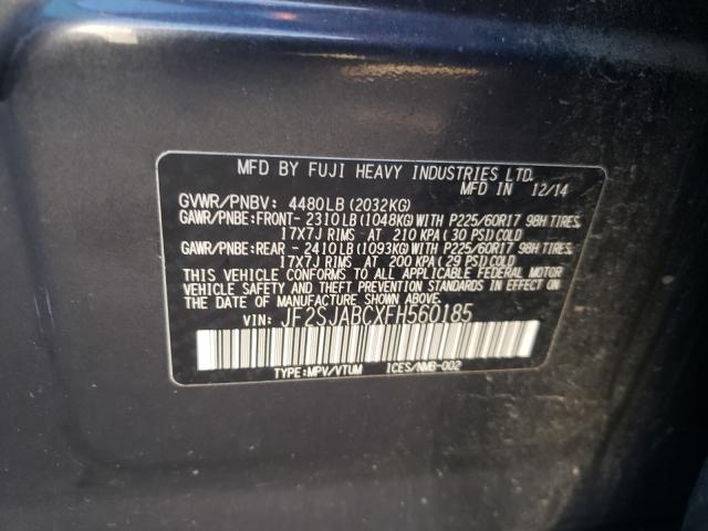 Photo 9 VIN: JF2SJABCXFH560185 - SUBARU FORESTER 2 