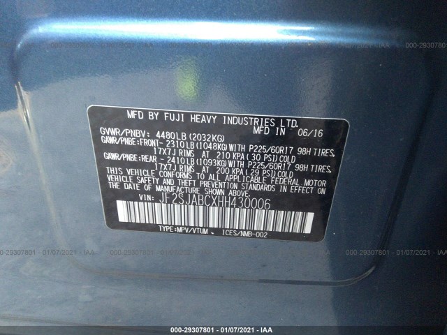 Photo 8 VIN: JF2SJABCXHH430006 - SUBARU FORESTER 