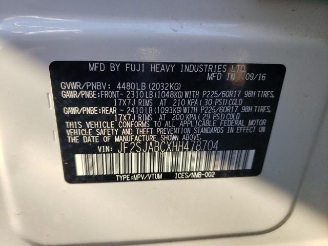 Photo 9 VIN: JF2SJABCXHH478704 - SUBARU FORESTER 2 