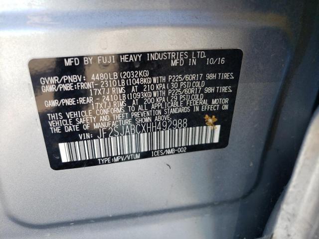 Photo 11 VIN: JF2SJABCXHH492988 - SUBARU FORESTER 2 