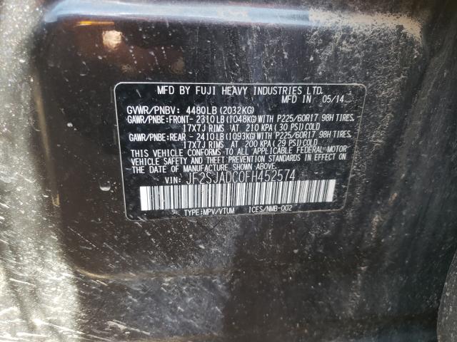 Photo 9 VIN: JF2SJADC0FH452574 - SUBARU FORESTER 2 