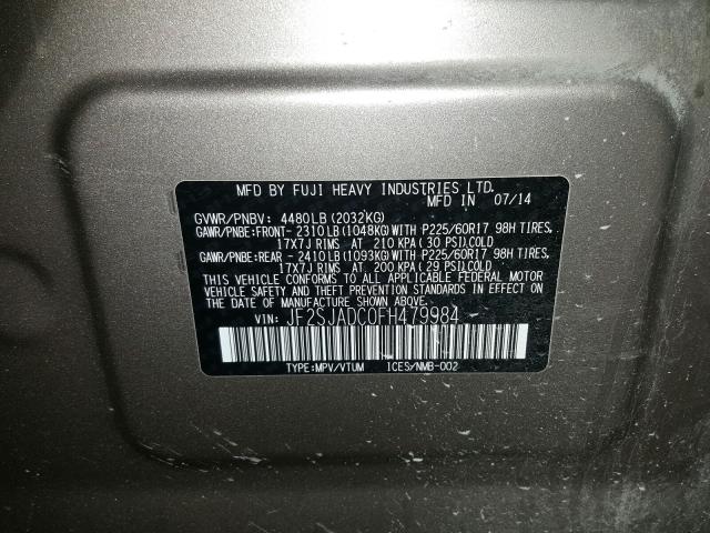 Photo 9 VIN: JF2SJADC0FH479984 - SUBARU FORESTER 2 