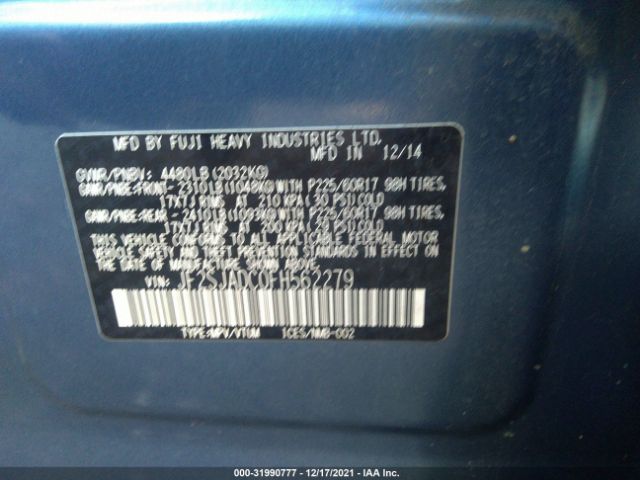 Photo 8 VIN: JF2SJADC0FH562279 - SUBARU FORESTER 