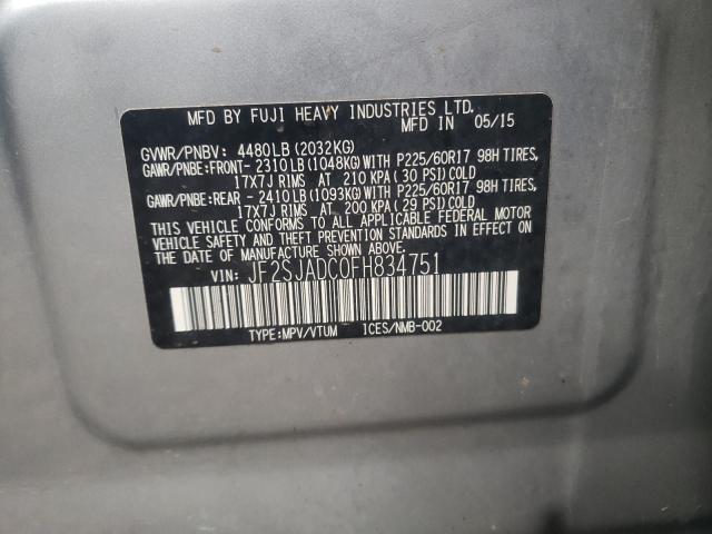 Photo 11 VIN: JF2SJADC0FH834751 - SUBARU FORESTER 