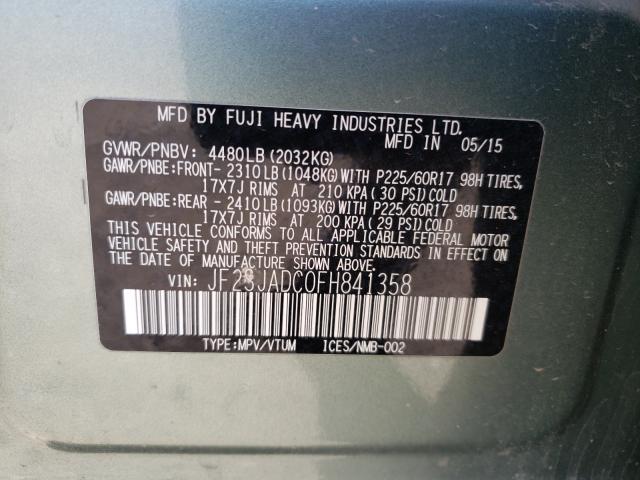 Photo 9 VIN: JF2SJADC0FH841358 - SUBARU FORESTER 2 