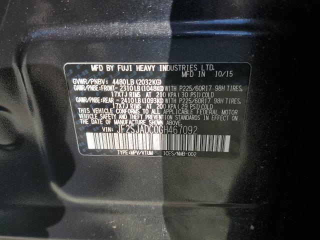 Photo 11 VIN: JF2SJADC0GH467092 - SUBARU FORESTER 