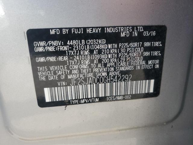 Photo 13 VIN: JF2SJADC0GH542292 - SUBARU FORESTER 2 