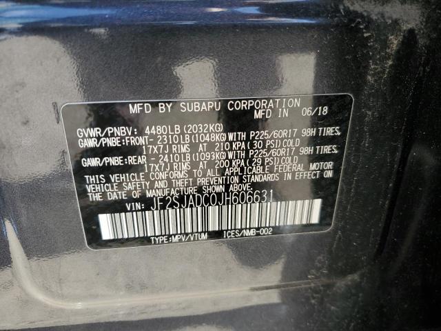 Photo 11 VIN: JF2SJADC0JH606631 - SUBARU FORESTER 2 