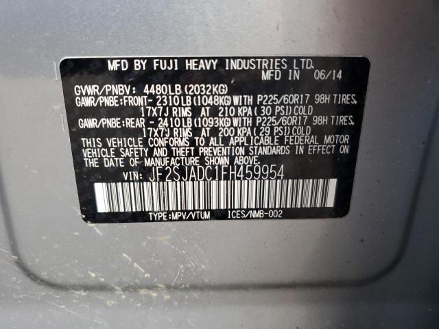 Photo 11 VIN: JF2SJADC1FH459954 - SUBARU FORESTER 