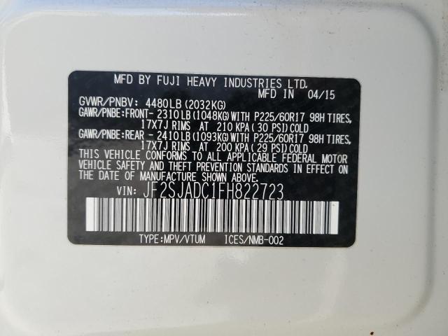 Photo 12 VIN: JF2SJADC1FH822723 - SUBARU FORESTER 2 