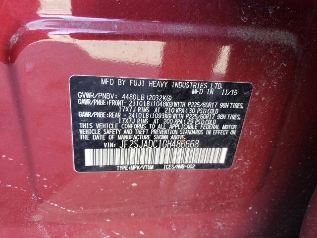 Photo 9 VIN: JF2SJADC1GH486668 - SUBARU FORESTER L 