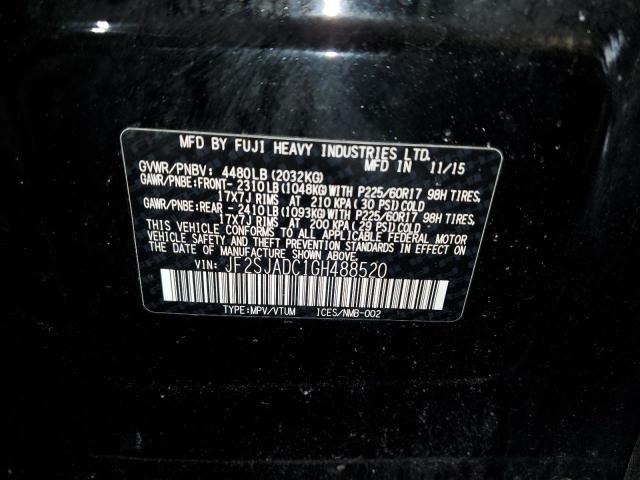 Photo 11 VIN: JF2SJADC1GH488520 - SUBARU FORESTER 