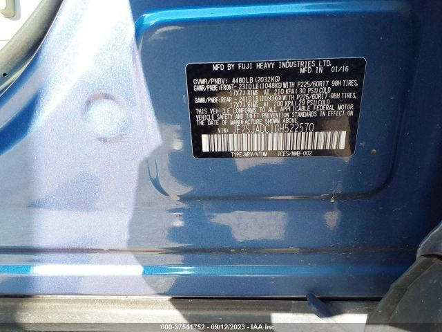 Photo 8 VIN: JF2SJADC1GH522570 - SUBARU FORESTER 