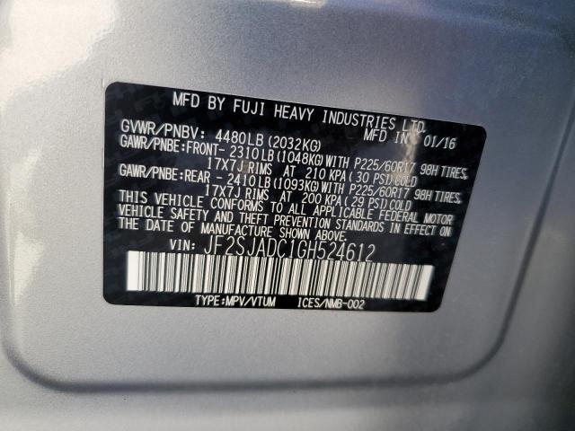 Photo 11 VIN: JF2SJADC1GH524612 - SUBARU FORESTER 