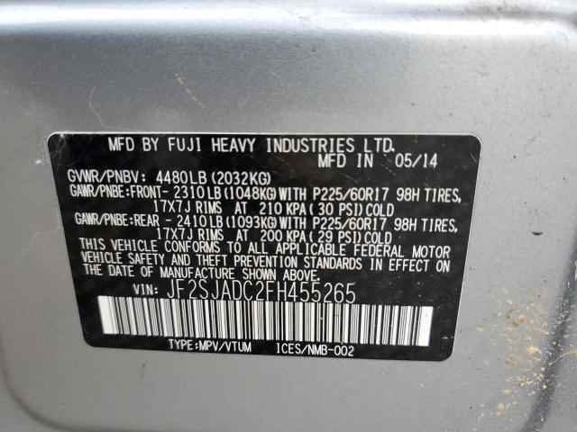 Photo 12 VIN: JF2SJADC2FH455265 - SUBARU FORESTER 2 