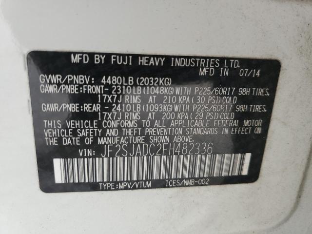 Photo 12 VIN: JF2SJADC2FH482336 - SUBARU FORESTER 