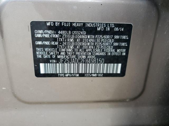 Photo 12 VIN: JF2SJADC2FH498150 - SUBARU FORESTER 2 