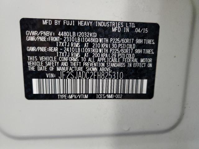 Photo 12 VIN: JF2SJADC2FH825310 - SUBARU FORESTER 2 