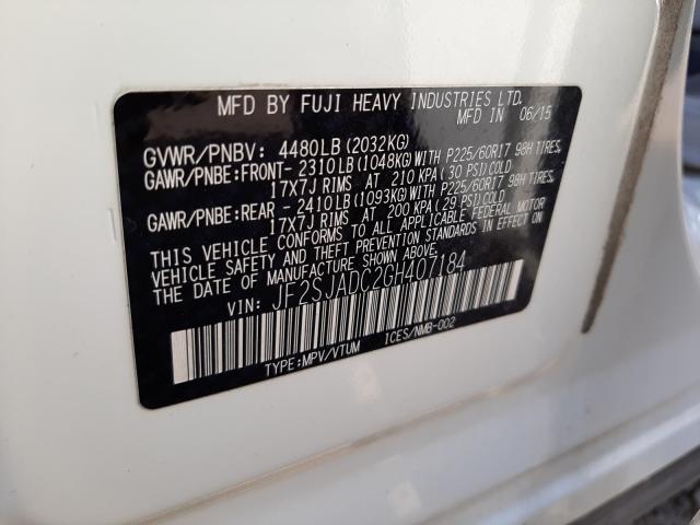 Photo 9 VIN: JF2SJADC2GH407184 - SUBARU FORESTER 2 