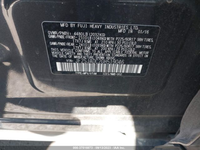 Photo 8 VIN: JF2SJADC2GH519046 - SUBARU FORESTER 