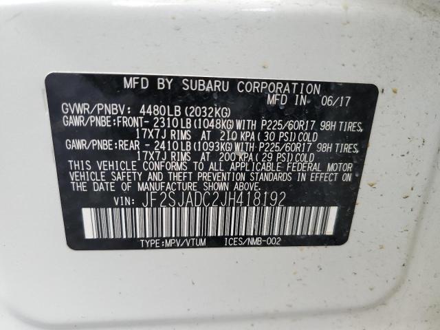 Photo 13 VIN: JF2SJADC2JH418192 - SUBARU FORESTER 2 