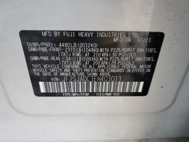 Photo 12 VIN: JF2SJADC3EH403013 - SUBARU FORESTER 