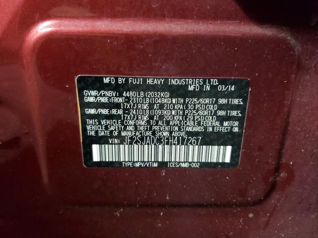 Photo 9 VIN: JF2SJADC3FH417267 - SUBARU FORESTER 2 