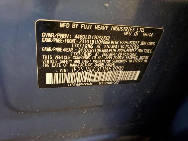 Photo 11 VIN: JF2SJADC3FH463990 - SUBARU FORESTER 2 