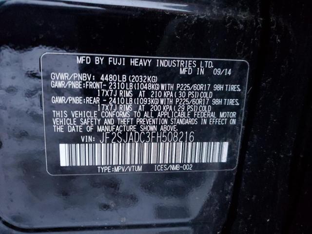 Photo 12 VIN: JF2SJADC3FH508216 - SUBARU FORESTER 2 