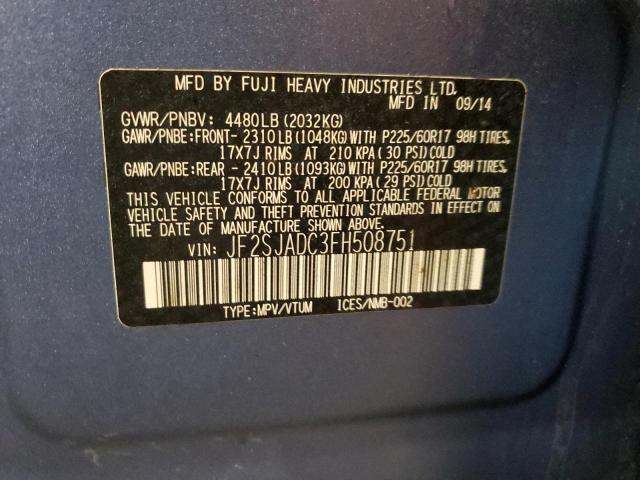 Photo 11 VIN: JF2SJADC3FH508751 - SUBARU FORESTER 