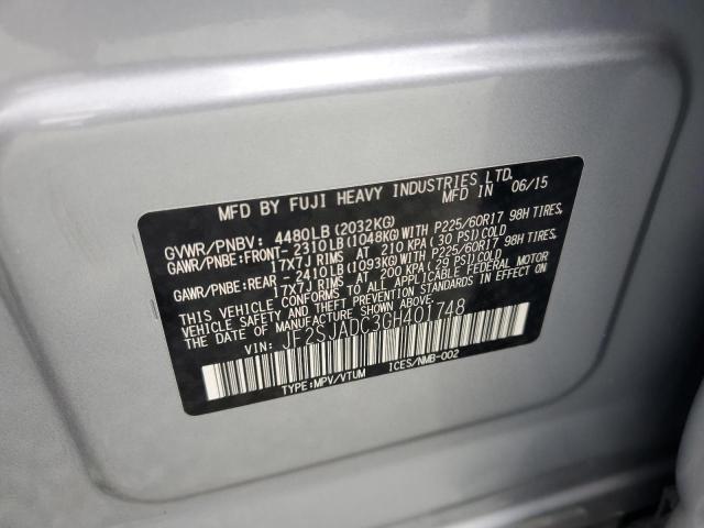 Photo 12 VIN: JF2SJADC3GH401748 - SUBARU FORESTER 2 