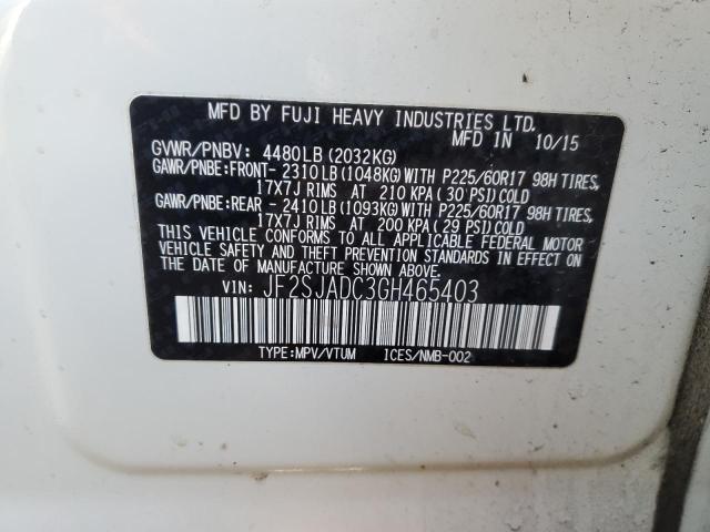 Photo 12 VIN: JF2SJADC3GH465403 - SUBARU FORESTER 2 