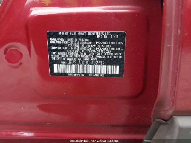 Photo 8 VIN: JF2SJADC3GH492732 - SUBARU FORESTER 