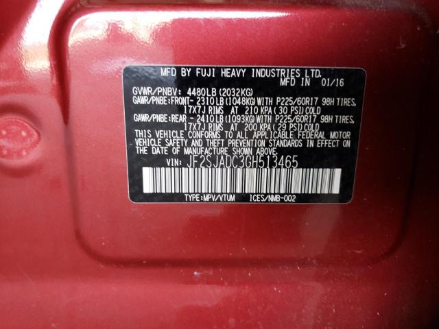 Photo 11 VIN: JF2SJADC3GH513465 - SUBARU FORESTER 2 