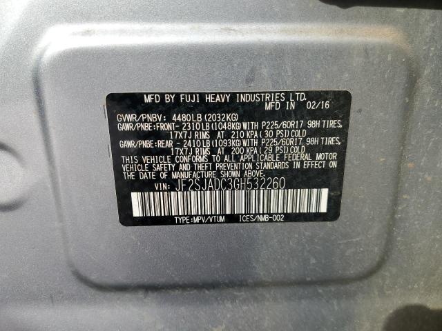 Photo 12 VIN: JF2SJADC3GH532260 - SUBARU FORESTER 2 