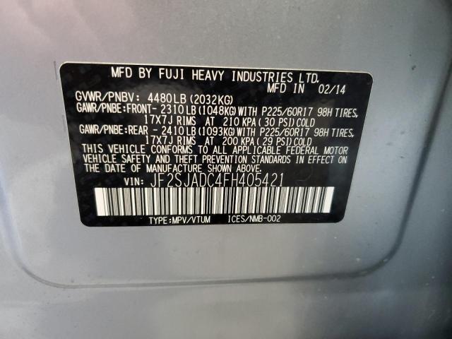 Photo 13 VIN: JF2SJADC4FH405421 - SUBARU FORESTER 