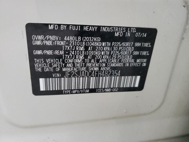 Photo 12 VIN: JF2SJADC4FH482354 - SUBARU FORESTER 