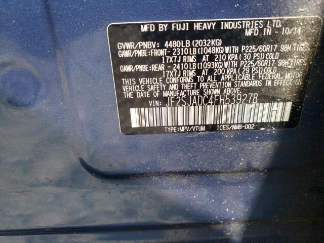 Photo 9 VIN: JF2SJADC4FH539278 - SUBARU FORESTER 2 