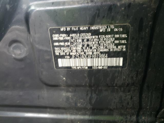 Photo 9 VIN: JF2SJADC4FH819864 - SUBARU FORESTER 2 