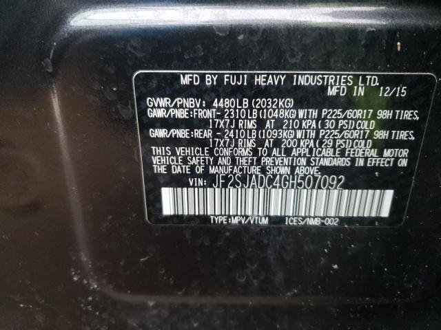 Photo 9 VIN: JF2SJADC4GH507092 - SUBARU FORESTER 2 