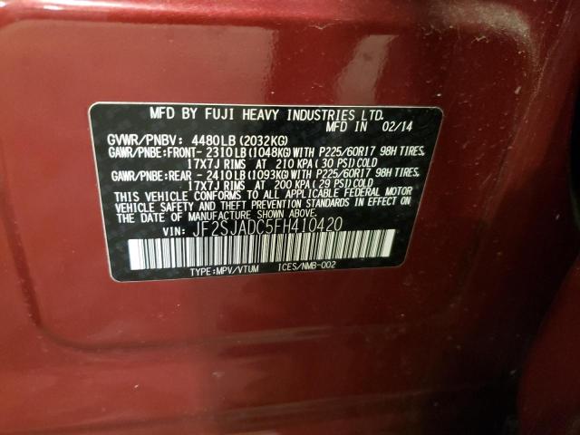 Photo 11 VIN: JF2SJADC5FH410420 - SUBARU FORESTER 2 