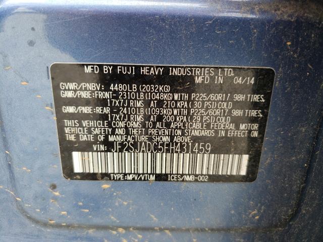 Photo 9 VIN: JF2SJADC5FH431459 - SUBARU FORESTER 2 