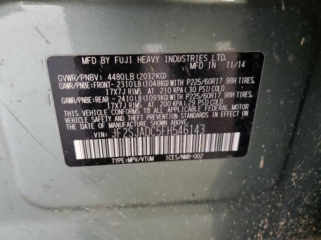 Photo 12 VIN: JF2SJADC5FH546143 - SUBARU FORESTER 