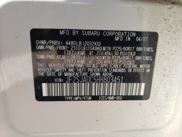 Photo 9 VIN: JF2SJADC5HH803451 - SUBARU FORESTER 2 