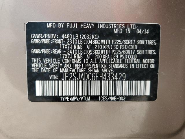 Photo 12 VIN: JF2SJADC6FH433429 - SUBARU FORESTER 