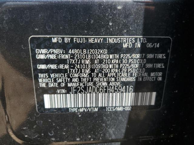 Photo 12 VIN: JF2SJADC6FH459416 - SUBARU FORESTER 