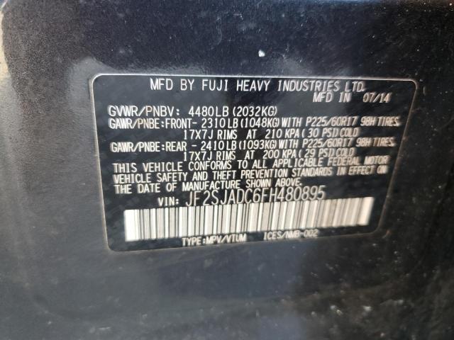 Photo 12 VIN: JF2SJADC6FH480895 - SUBARU FORESTER 2 